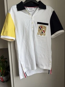 Thom Browne jersey cotton colour-contrast badge polo shirt/Size0/XS/Unisex - Picture 1 of 7