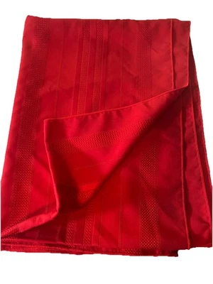 60"x 82" Red Rectangular Seamless Tablecloth Holiday Wedding Banquet Party - Image 1 of 4