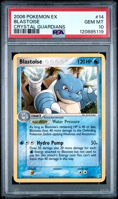 2006 POKEMON EX CRYSTAL GUARDIANS #14 BLASTOISE PSA 10 - Image 1 of 2