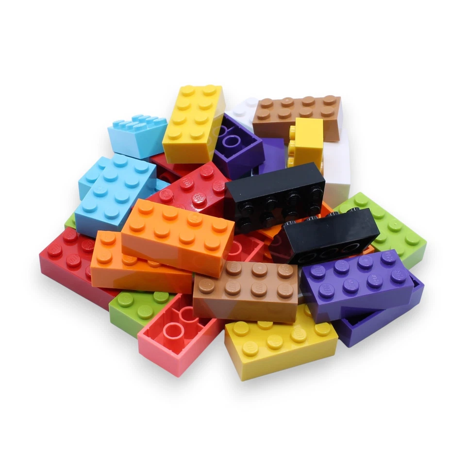 LEGO® Stein 2x4 3001 -Standard Steine Basic Neu - weiß gelb orange rot bunt - Bild 1 von 1