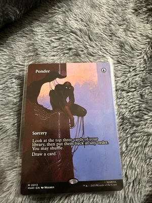Ponder 0013 Borderless MTG Spider-Man Non-Foil - NM/M - - Image 1 of 2
