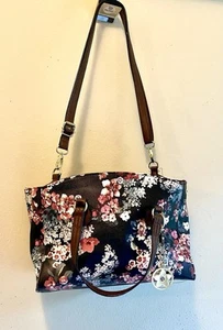 Bueno Handbag Multi Color Flowers Pattern Medium Size Women's Crossbody Tote - Picture 1 of 9