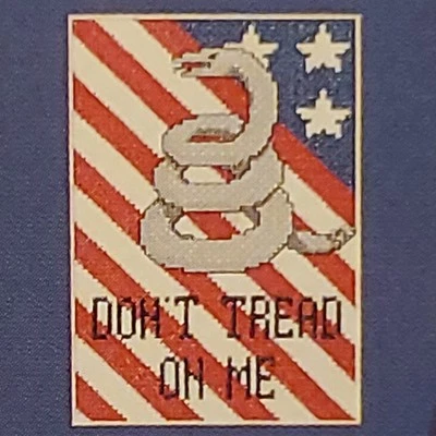 God Bless America 2002 Patriotic Cross Stitch pattern booklet Don't Tread on Me - Image 1 of 4