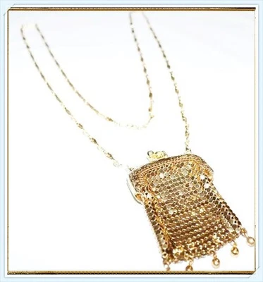 DE COLECCIÓN WHITING & DAVIS PEQUEÑA BAGUETTE MALLA DORADA, BROCHE Y FILAGREE - ÚNICA Foto 1 de 4