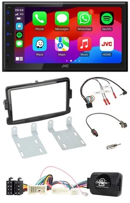 JVC Bluetooth USB Lenkrad 2DIN DAB Autoradio für Dacia Sandero ab 13 piano-schwa - Bild 1 von 4