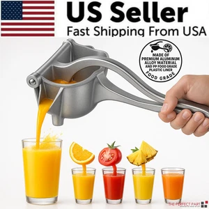 Metal Manual Fruit Juicer Heavy Duty Press Squeezer for Lemon Orange - Picture 1 of 17