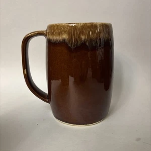 Vintage Rumpf ofenfest USA Spiegel braun Tropfglasur großer Becher 5" rustikal Bauernhaus - Bild 1 von 7