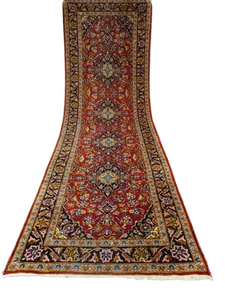 Perserteppich Orientteppich Handgeknüpfer Teppich Keshan 300x100cm - Bild 1 von 16