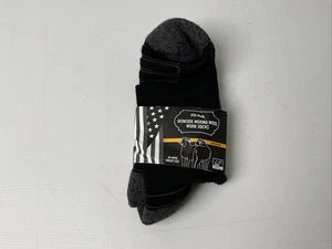 Camel City Mill Men's Ironside Merino Wool Lightweight Work Socks Black - L - Picture 1 of 3