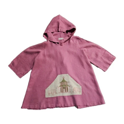 Sudadera con capucha de lino hecha a mano Pink Rose Regalia talla S usada  Foto 1 de 4