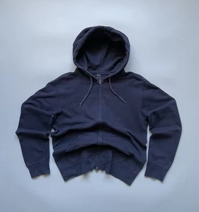 Uniqlo Men`s Streetwear Cotton Blue Zip Hoodie Size L Made in Japan - Picture 1 of 9