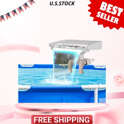 Pool Fountain Waterfall for Above Ground Pools with 7 LED Lights - Image 1 of 4
