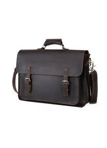 Leather UBANT Messenger Bag 17x12x4 Laptop Briefcase Satchel Business Trav NWOT - Picture 1 of 13