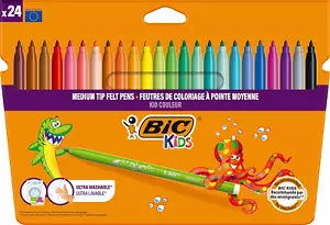24-Pack Kids Washable Felt Tip Pens - Picture 1 of 8
