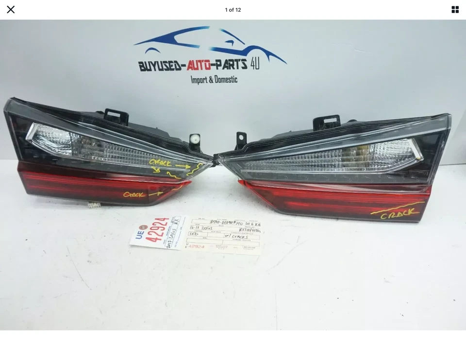 Luz trasera interior izquierda y derecha Lexus RX350 RX 450h 2016 2018 con grieta OEM UE42924 Foto 1 de 4