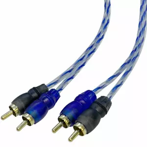 2 Channel 12 Foot RCA Male Interconnect Audio Cable - OFC Dual RCA Stereo Cord - Picture 1 of 3