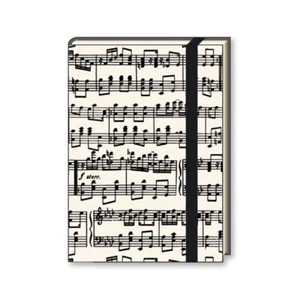 Luxury Hardcover Notebook Lined A6 - Musical Notes - Italian - 220 Pages - Picture 1 of 3