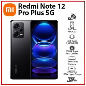 Xiaomi Redmi Note 12 Pro Plus 5G 8GB+256GB BLACK Dual SIM Android Mobile Phone