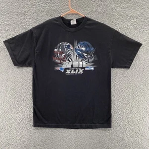 New England Patriots Seattle Seahawks T Shirt Mens Extra Large Super Bowl 2015 - Picture 1 of 12