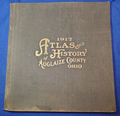 1917 Atlas & History of Auglaize County Ohio Original Hardcover Landowner Maps - Image 1 of 4