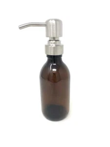 Botella de vidrio ámbar alfa 200 ml con bomba - Imagen 1 de 16