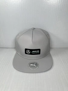 Mercedes AMG Petronas F1 Team Puma Adjustable Hat Cap Silver Gray NEW - Picture 1 of 5
