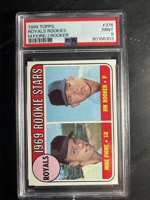 1969 Topps #376 Royals Rookie Stars PSA 9 MINT Fiore Rooker - Image 1 of 2