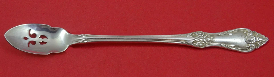 Afterglow by Oneida Cuchara Oliva Plata Esterlina Perforada Larga 7 3/8" Hecha a Medida Foto 1 de 1