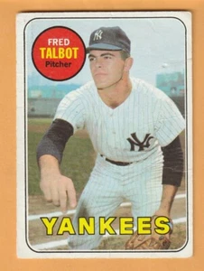 Fred Talbot New York Yankees 1969 Topps #332 Fairfax Virginia Poor Condition 9D - Picture 1 of 2