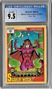 1991 Impel Marvel Universe Scarlet Witch Card No#26 CGC Graded Gem Mint 9.5 - Picture 1 of 4