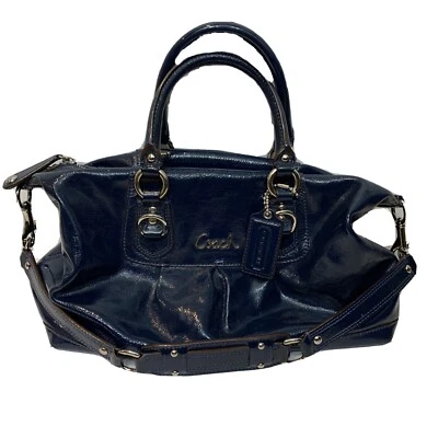 Bolso de mano Coach F15455 Ashley charol azul Foto 1 de 4