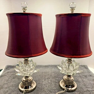 Dale Tiffany Susannah Crystal Accent Lamps "(2) Dale Tiffany Crystal Collection" - Picture 1 of 9