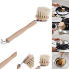 Household Wooden Long Handle Pan Pot Brush Dish Bowl Washing Cleaning Br LY QRA