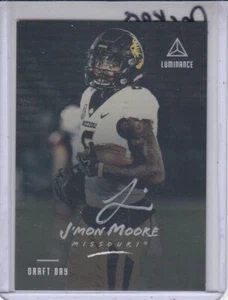 J'MON MOORE 2018 Panini Luminance Draft Day Signatures Silver #22RIJM Tigers - Picture 1 of 2