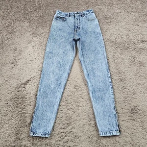 VINTAGE Guess Jeans Womens 27 Tapered Acid Wash High Rise Zip Ankle USA 23x28 - Picture 1 of 14