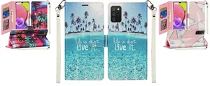 Tempered Glass / Wallet Card Cover Phone Case For Samsung Galaxy A03S SM-S134DL - Picture 1 of 4