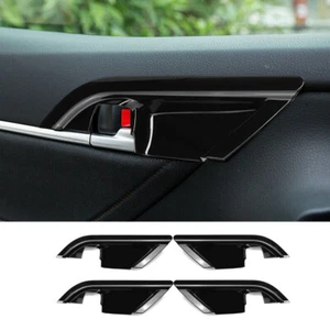 Para Toyota Camry 2018-2023 negro brillante manija de puerta interior marco cubierta - Imagen 1 de 7
