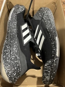 New Adidas UltraBoost 22 Black White Speckled' Running Shoes HP3310 Men's Size 8 - Picture 1 of 11