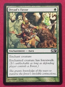 Magic The Gathering 2011 CORE SET M11 DRYAD'S FAVOR green card MTG - Picture 1 of 2