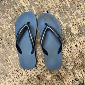 MARC JACOBS Rubber Flip-Flops Blue Logo Details Size 7/8 - Picture 1 of 6