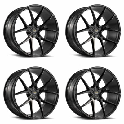 RUEDAS CÓNCAVAS SAVINI BM14 22" NEGRO BRILLANTE PARA MASERATI QUATTROPORTE Foto 1 de 4