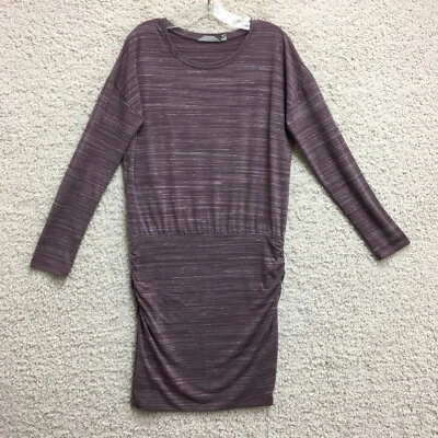 Vestido Athleta Pequeño Adulto Púrpura Jaspeado Mini Manga Larga Elastizado Para Mujer S Foto 1 de 4