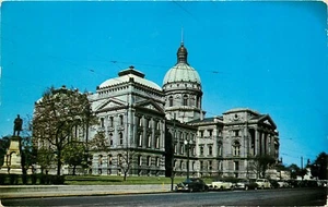 Postal autos antiguos de Indiana State House Indianápolis IN pm 1966 - Imagen 1 de 2
