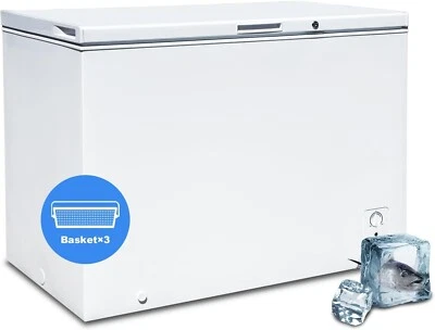Smad Chest Freezer 10.5 Cu.Ft, Large Deep Freezer with 3 Removable Basket & Lock - Image 1 of 4