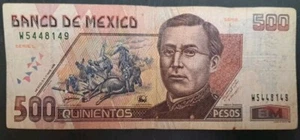 1998 Mexico 500 Pesos P110c Serie L W5448149 - Picture 1 of 3