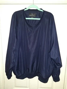 Page & Tuttle Blue V Neck Golf Pullover Windbreaker Men's sz 2XL CoServ Logo - Picture 1 of 6