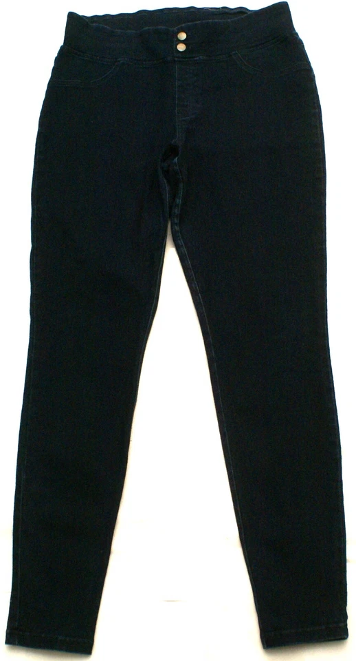 Leggings de mezclilla HUE para mujer grandes ajustados azules cintura elástica (31X30) Foto 1 de 3