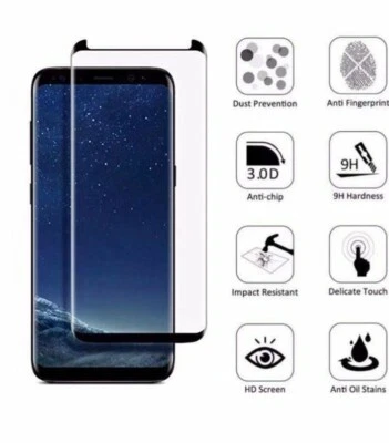 Protector de pantalla de vidrio templado amigable con la funda Samsung Galaxy Note 8 N9 S9 / S8+ Foto 1 de 2
