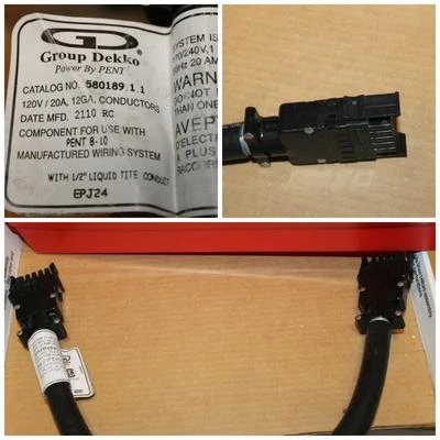Group Dekko Pent 8-10 Series Power Jumper 2' cabo 580189 EPJ24 mais disponível - Imagem 1 de 4