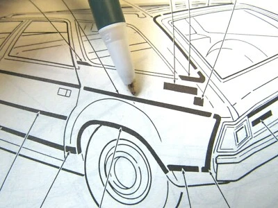 AMC HORNET SPORTABOUT WAGON 1974-1977 CUARTO TRASERO DERECHO MOLDURA SUPERIOR NOS Foto 1 de 3